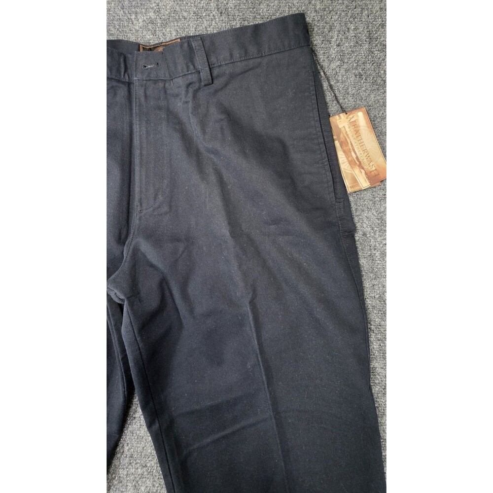 Weatherproof Black Flat Front Chino Pants NWT 36x30 Classic Fit Casual - Picture 2 of 13